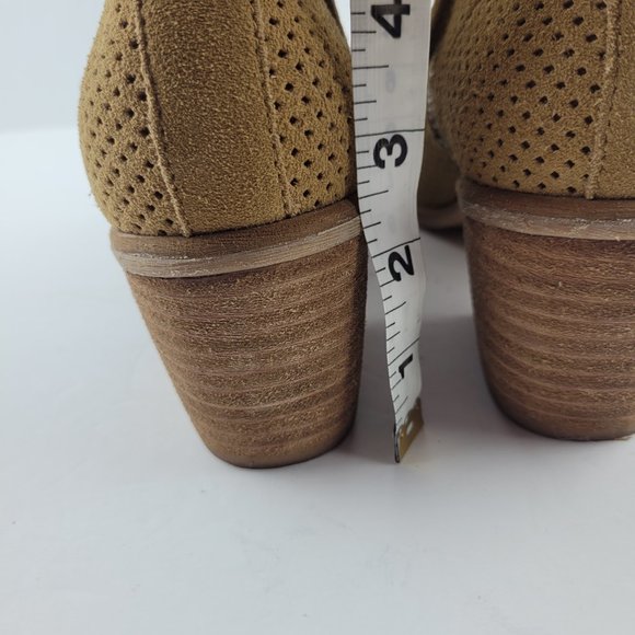 Dolce Vita Sable Camel Suede Leather Ankle Bootie - Picture 8 of 14